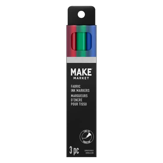 Primary Fine Tip Fabric Ink Markers by Make Market&#xAE;